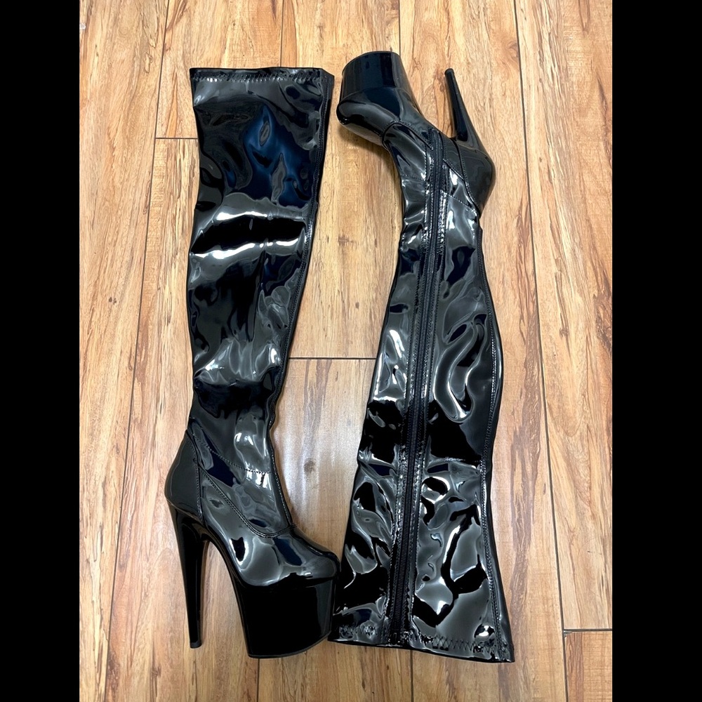 NIB PLEASER Adore-3000 Platform Thigh High Boots - Picture 6 of 10